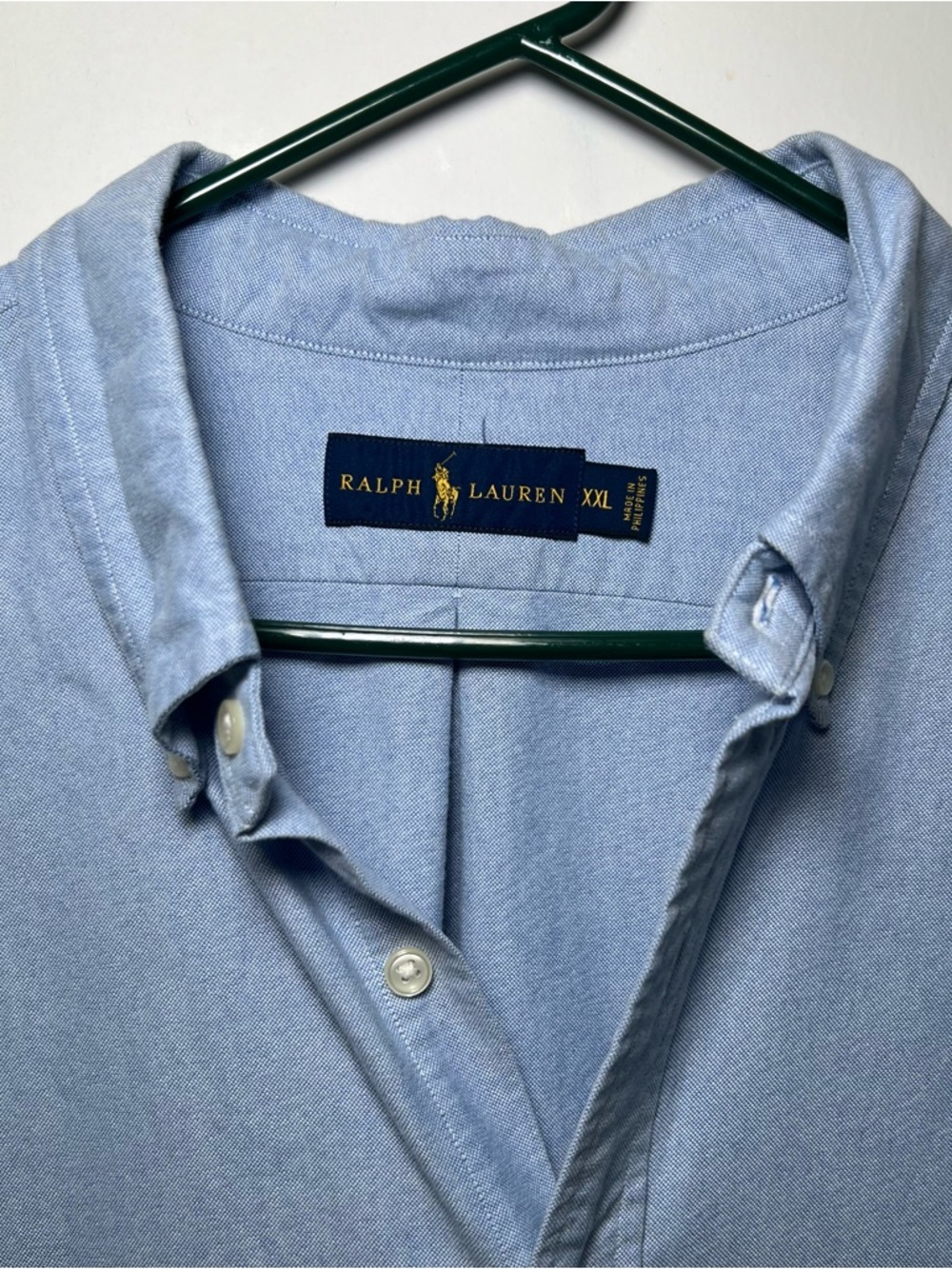 Ralph Lauren Men’s Light Blue Oxford Button Down Shirt XXL Pony Logo Classic Fit - Picture 5 of 13